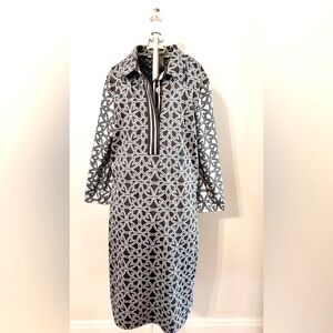 Gretchen Scott Blue and Taupe Patterned Dress